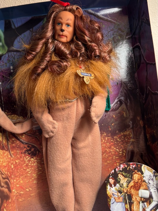 Barbie Other - Barbie Wizard of Oz Cowardly Lion Plush Costume Doll Brown Tan Gold